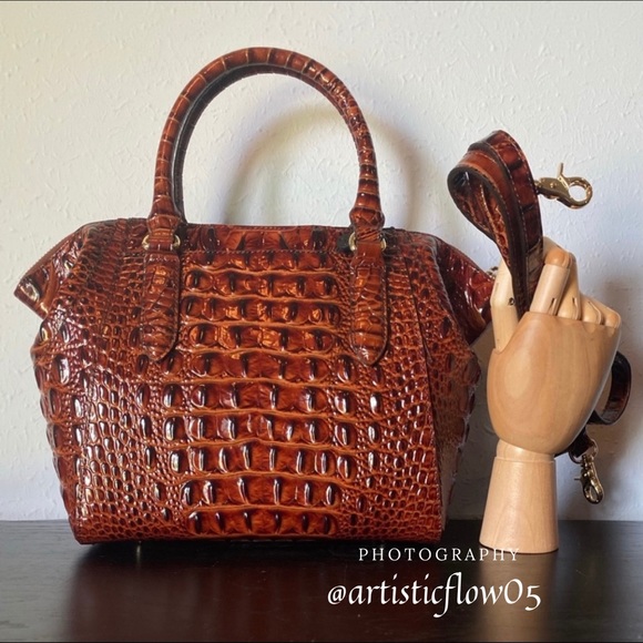 NEW! Brahmin Mini Camila In Pecan Color - Picture 3 of 14